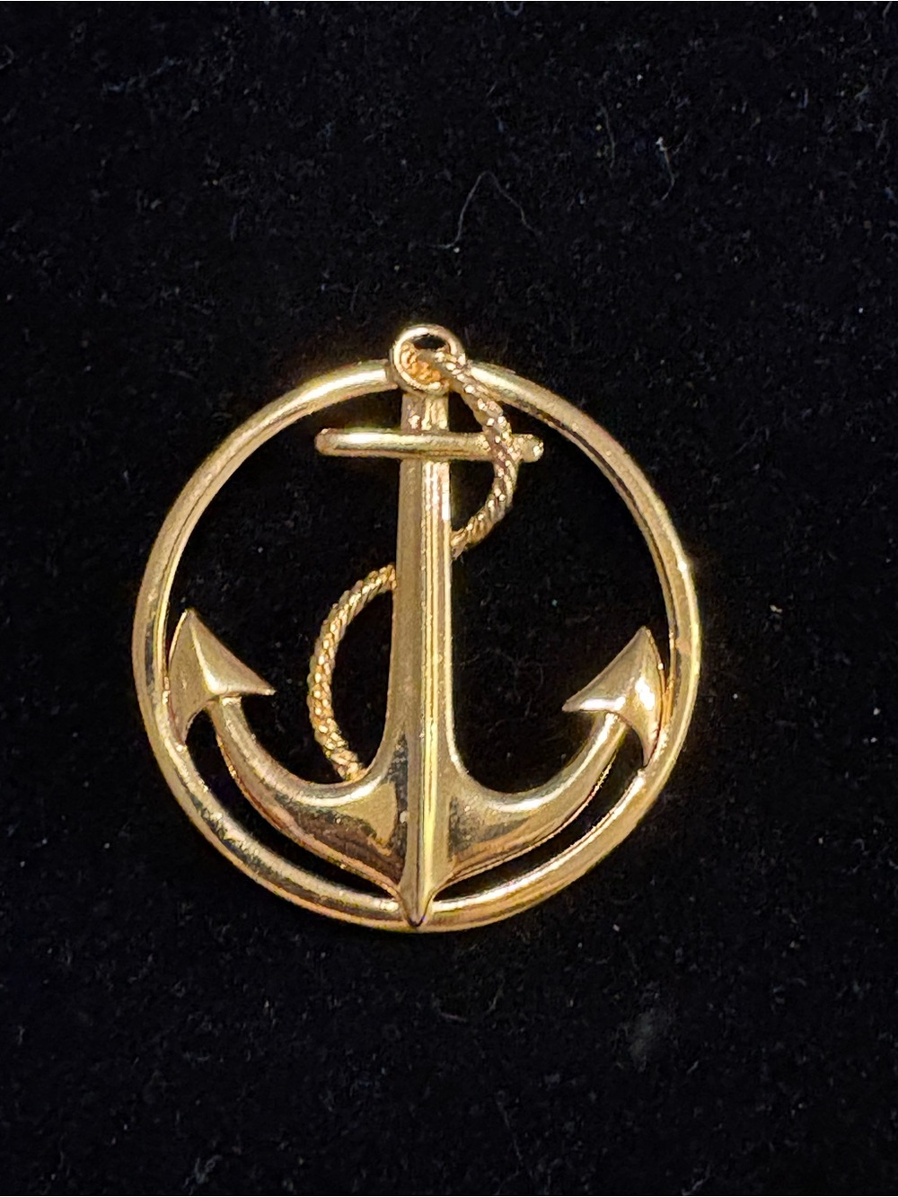 Vintage Napier Gold Tone Anchor Brooch Women Jewelry